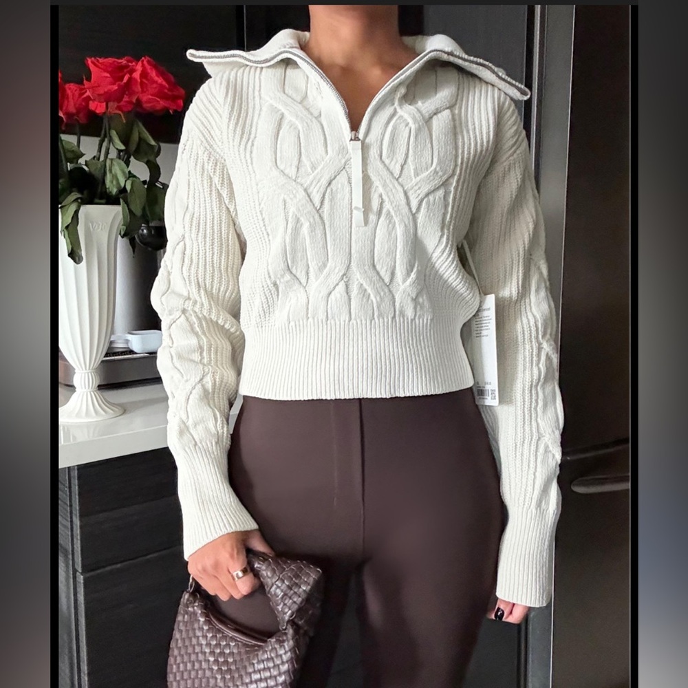 Lululemon Cable Knit Oversized Half Zip